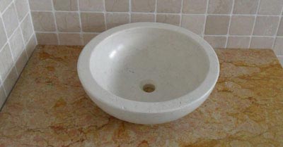 Lavabo d'appoggio mod. Michela Lavorazione Marmi a Venezia: Marmi Piccolo