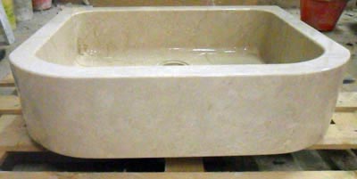 Lavabo in pietra in botticino