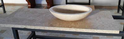 lavabo in pietra botticino
