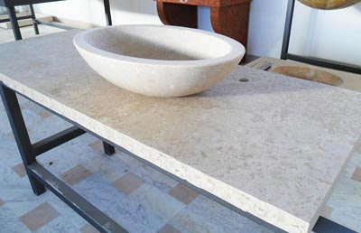 lavabo in pietra botticino