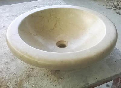 lavabo in pietra da sopraincasso