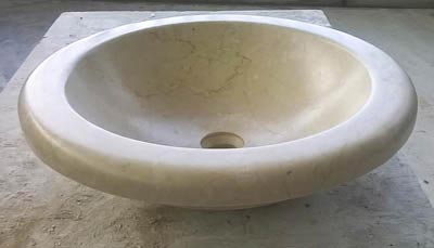 lavabo in pietra in botticino