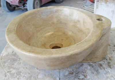 Lavabo in pietra travertino