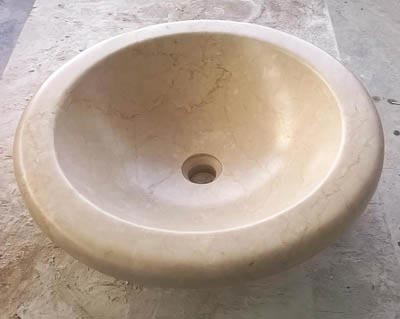 lavello in pietra da sopraincasso in botticino