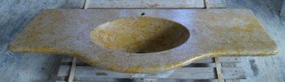 Lavabo in Giallo Reale Lavorazione Marmi a Venezia: Marmi Piccolo