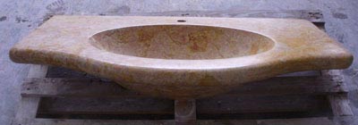 marmi piccolo lavori vari lavabo in giallo reale