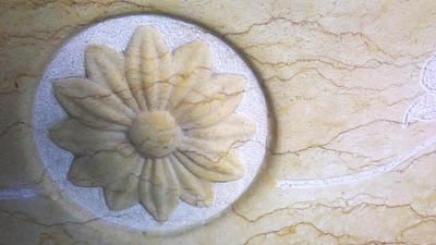particolare lavello in marmo